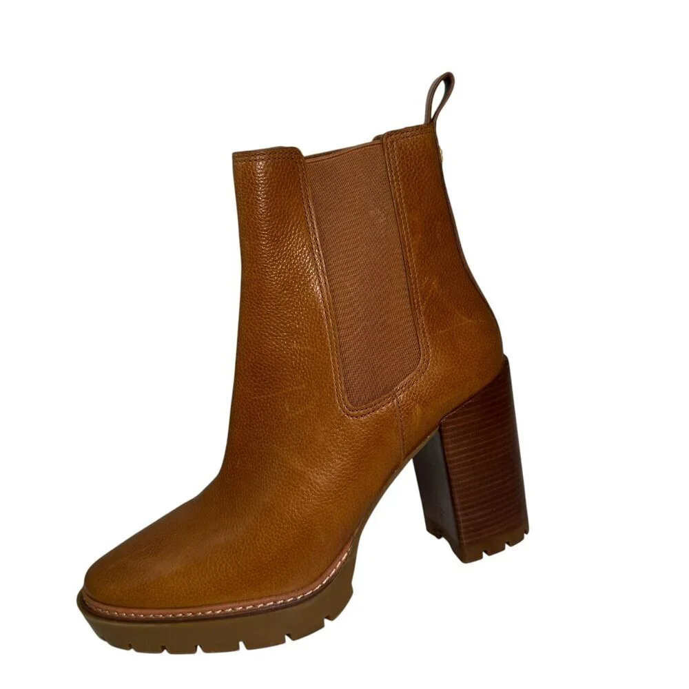 Tory Burch Carson 70mm Lug Sole Boot‎ in Toasted Caramel Size 11 Women NEW $458